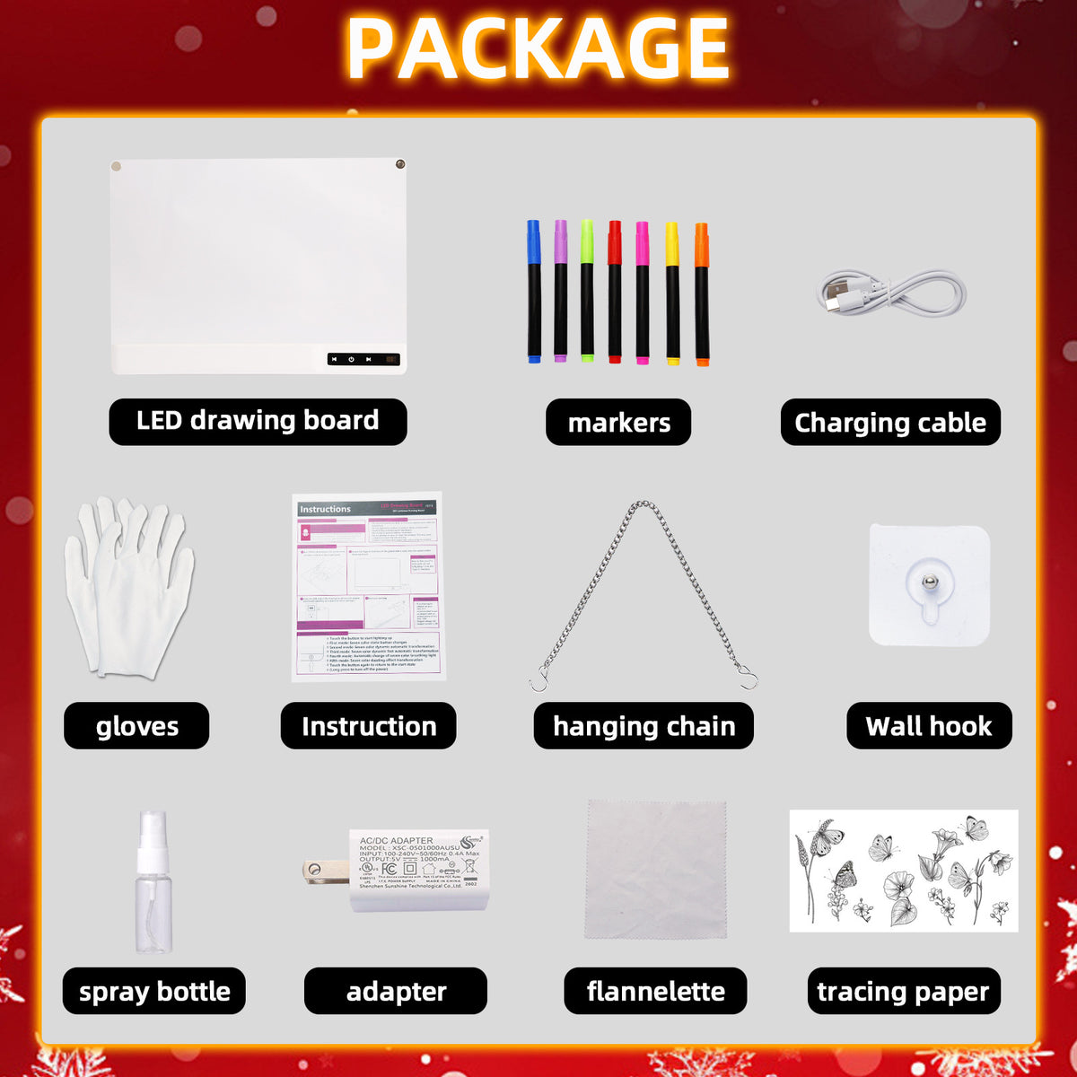 16-Inch Rechargeable LED Drawing Board for Kids
